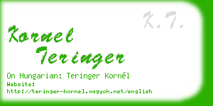 kornel teringer business card